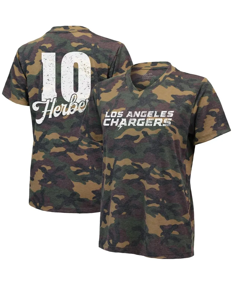 Justin Herbert Los Angeles Chargers Majestic Threads Women's Drip-Dye  Player Name & Number Tri-Blend Crop T-Shirt - Powder Blue/White