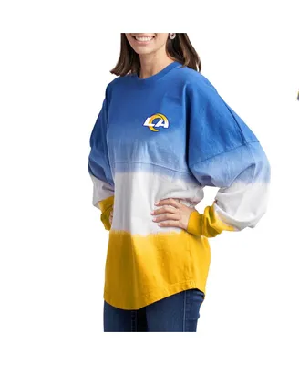 Women's Fanatics Royal Los Angeles Rams Super Bowl Lvi Champions Ombre Long Sleeve T-shirt