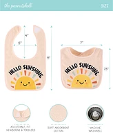 The Peanutshell Terry Feeding Baby Girl Bibs, 10 Pack, Hello Sunshine