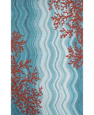 Liora Manne' Visions Iv Coral Reef 3'6" x 5'6" Outdoor Area Rug