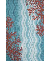 Liora Manne' Visions Iv Coral Reef 3'6" x 5'6" Outdoor Area Rug