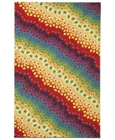 Liora Manne' Visions Iv Pop Swirl 3'6" x 5'6" Outdoor Area Rug