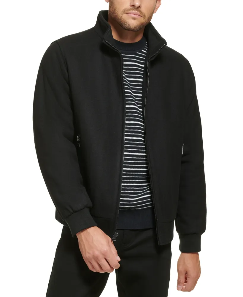 Calvin Klein Men's Faux Leather Classic Puffer Jacket - Macy's