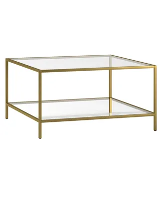 Hudson & Canal Sivil Square Wide Coffee Table, 32''