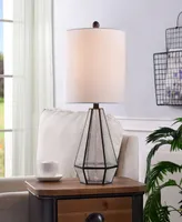 StyleCraft Metal Cage and Glass Table Lamp
