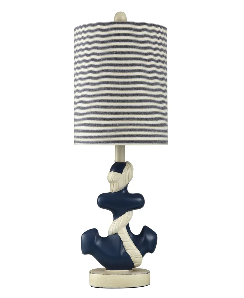 Montauk Molded Nautical Anchor Table Lamp - Navy