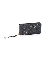 Lodis Women's Aria Accordian Zip Around Wallet with Studs