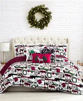 Merry Town Christmas Reversable 6 Piece Comforter Set