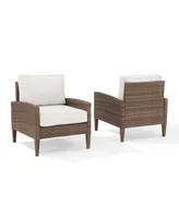 Capella Outdoor Wicker 2 Piece Chair Set