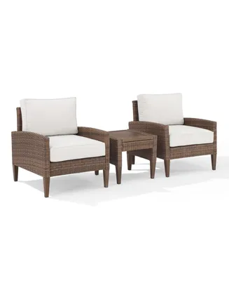 Capella 3 Piece Outdoor Wicker Chair Set