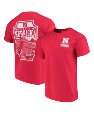 Men's Scarlet Nebraska Huskers Comfort Colors Campus Icon T-shirt