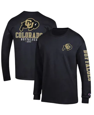 Men's Champion Black Colorado Buffaloes Team Stack Long Sleeve T-shirt