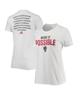 Women's adidas White Nc State Wolfpack More Is Possible T-shirt