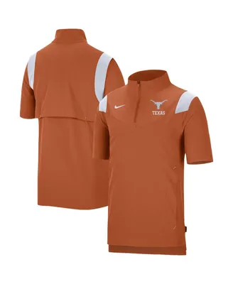 Men's Nike Texas Orange Longhorns Coach Short Sleeve Quarter-Zip Jacket
