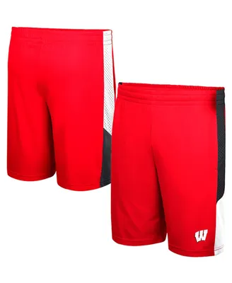 Men's Colosseum Red Wisconsin Badgers Very Thorough Shorts