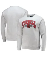 Men's League Collegiate Wear Heathered Gray Cornell Big Red Upperclassman Pocket Pullover Sweatshirt