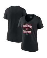 Women's Fanatics Black Stanford Cardinal 2022 Pac-12 Basketball Conference Tournament Champions V-Neck T-shirt