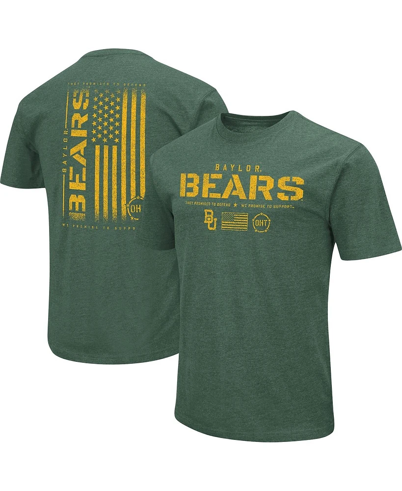 Men's Colosseum Green Baylor Bears Oht Military-Inspired Appreciation Flag 2.0 T-shirt