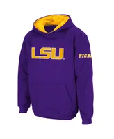 Big Boys Stadium Athletic Purple Lsu Tigers Big Logo Pullover Hoodie