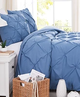 Southshore Fine Linens Pintuck 3 Piece Duvet Cover Set