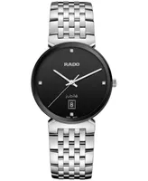 Rado Women's Swiss Florence Classic Diamond Accent Stainless Steel Bracelet Watch 38mm