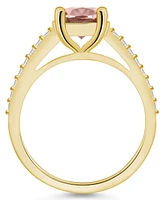 Macy's Morganite (2-1/2 ct. t.w.) and Diamond (1/4 Ring 14K Yellow Gold