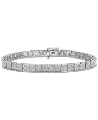 Men's Diamond Miracle Plate Tennis Bracelet (2 ct. t.w.) in Sterling Silver