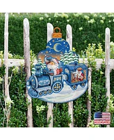 Designocracy Christmas Train Scenic Decorative Ornament Large