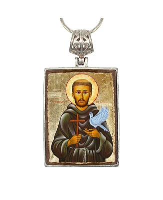 G.DeBrekht Saint Francis Religious Holiday Jewelry Necklace Monastery Icons