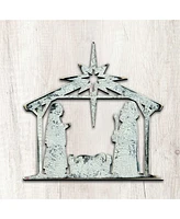 Designocracy Rising Star Nativity Wooden Decor