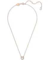 Swarovski Rose Gold-Tone Constella Crystal Pendant Necklace, 14-7/8" + 3" extender