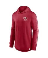 Men's Fanatics Crimson Oklahoma Sooners Photo Finish Hoodie Long Sleeve T-shirt