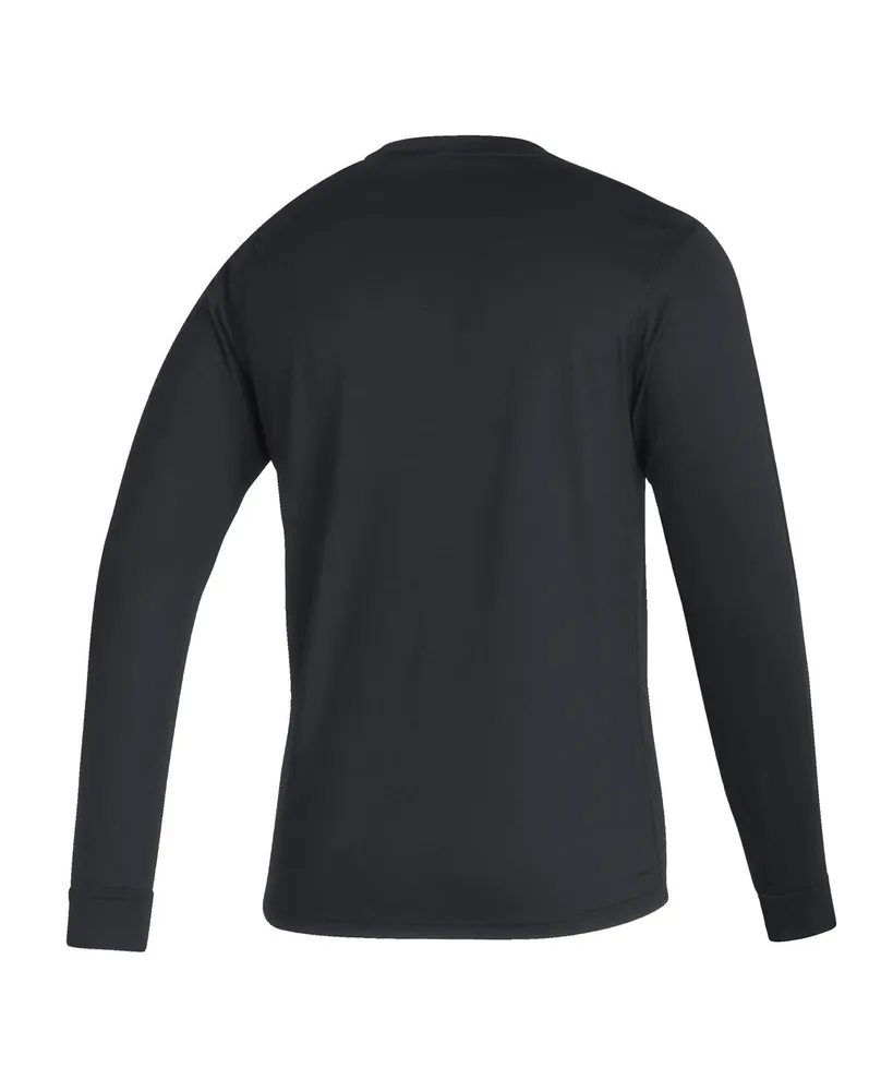 Men's adidas Black Arizona State Sun Devils Sideline Creator Practice Aeroready Long Sleeve T-shirt
