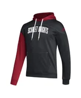 Men's adidas Black, Scarlet Rutgers Scarlet Knights Block Stadium Aeroready Pullover Hoodie