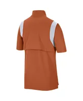 Men's Nike Texas Orange Longhorns Coach Short Sleeve Quarter-Zip Jacket