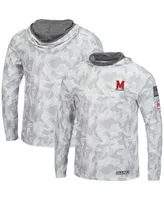 Men's Colosseum Arctic Camo Maryland Terrapins Oht Military-Inspired Appreciation Long Sleeve Hoodie Top