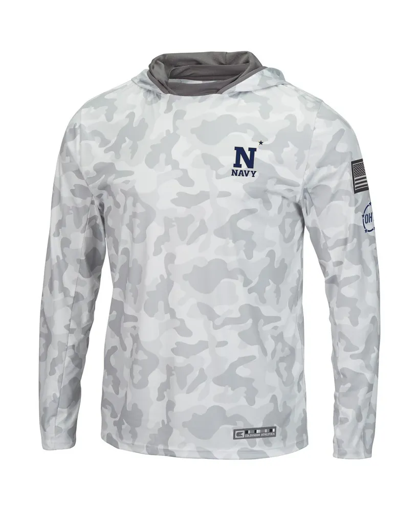 Men's Colosseum Arctic Camo Navy Midshipmen Oht Military-Inspired Appreciation Long Sleeve Hoodie Top