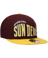 Men's New Era Maroon Arizona State Sun Devils Two-Tone Vintage-Like Wave 9FIFTY Snapback Hat