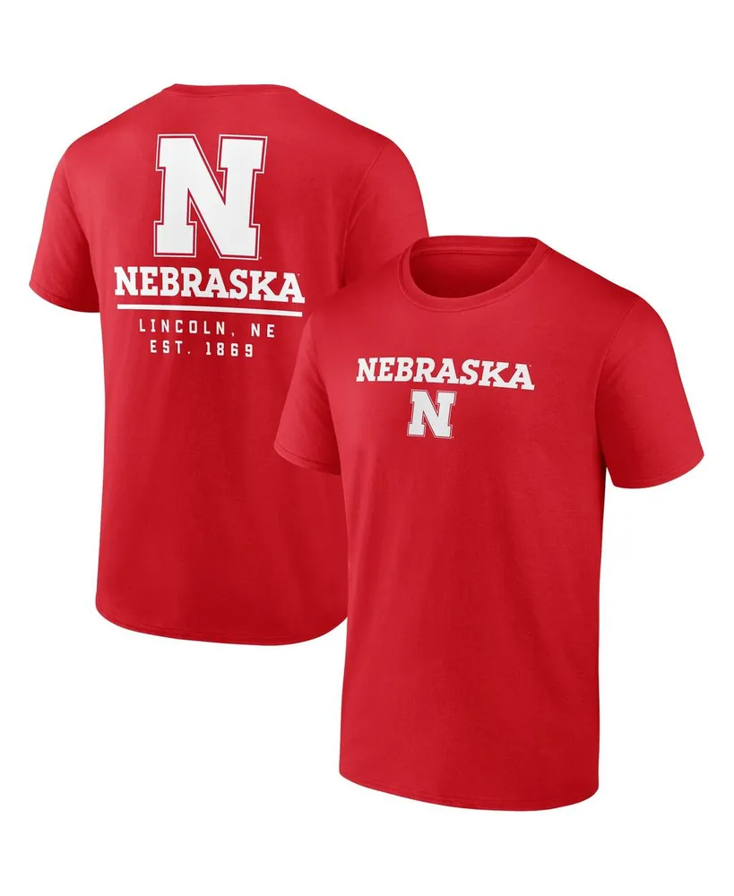 Men's Fanatics Scarlet Nebraska Huskers Game Day 2-Hit T-shirt