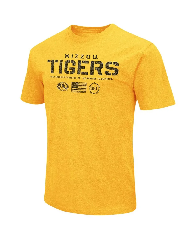 Men's Colosseum Gold Missouri Tigers Oht Military-Inspired Appreciation Flag 2.0 T-shirt