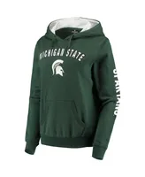 Women's Colosseum Green Michigan State Spartans Loud and Proud Pullover Hoodie