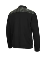 Men's Colosseum Black Louisville Cardinals Oht Military-Inspired Appreciation Commo Fleece Quarter-Zip Jacket