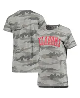 Women's Pressbox Camo Oklahoma Sooners T-shirt