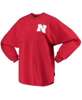 Women's Scarlet Nebraska Huskers Loud n Proud Spirit Jersey T-shirt