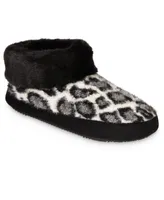 Isotoner Signature Women's Memory Foam Cheetah Comfort Boot Slippers