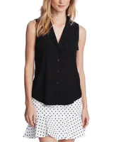 Court & Rowe Women's Sleeveless Button-Down Blouse