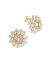 Sterling Forever Betty Stud Earring - Gold