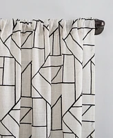 Archaeo Jigsaw Embroidery Linen Blend Curtain