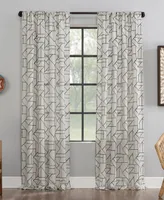 Archaeo Jigsaw Embroidery Linen Blend Curtain