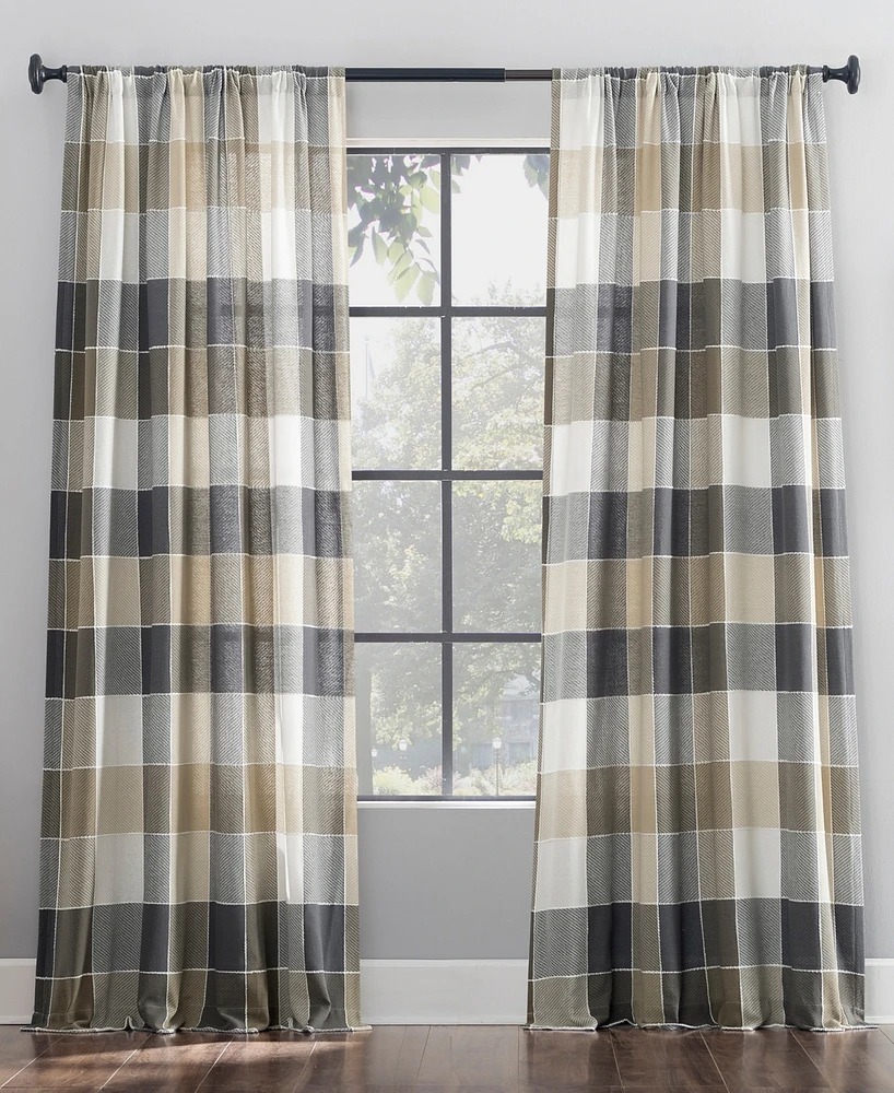 Archaeo Colorblock Plaid Curtain, 50" x 84"